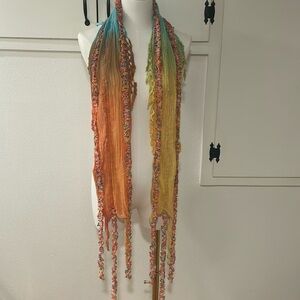 Beautiful colorful floral scarf